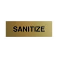 thumbnail image 1 of Basic Sanitize Sign (Brushed Gold) - Large, 1 of 5
