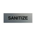 thumbnail image 1 of Basic Sanitize Sign (Brushed Silver) - Medium, 1 of 5