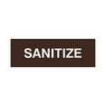 thumbnail image 1 of Basic Sanitize Sign (Dark Brown) - Large, 1 of 5