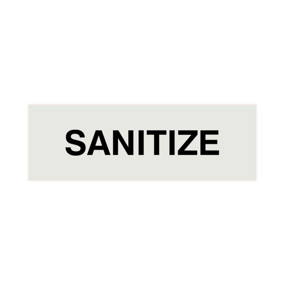 Basic Sanitize Sign (Lt Gray) - Medium