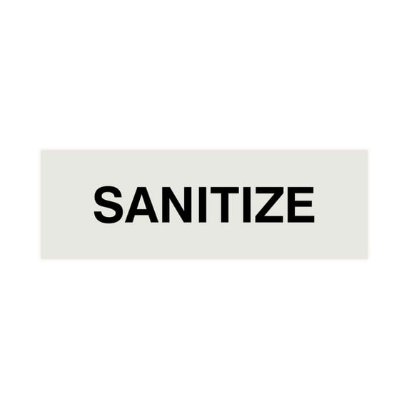 Basic Sanitize Sign (Lt Gray) - Small