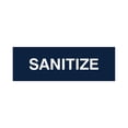 thumbnail image 1 of Basic Sanitize Sign (Navy Blue / White) - Small, 1 of 5
