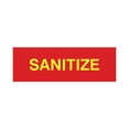 thumbnail image 1 of Basic Sanitize Sign (Red/Yellow) - Large, 1 of 5