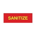 thumbnail image 1 of Basic Sanitize Sign (Red/Yellow) - Small, 1 of 5