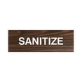 thumbnail image 1 of Basic Sanitize Sign (Walnut) - Small, 1 of 5