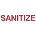 thumbnail image 1 of Basic Sanitize Sign (White/Red) - Small, 1 of 5
