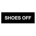 thumbnail image 1 of Basic Shoes Off Sign (Black / Silver) - Large, 1 of 5