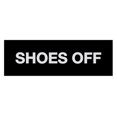 thumbnail image 1 of Basic Shoes Off Sign (Black / Silver) - Small, 1 of 5