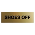 thumbnail image 1 of Basic Shoes Off Sign (Brushed Gold) - Small, 1 of 5