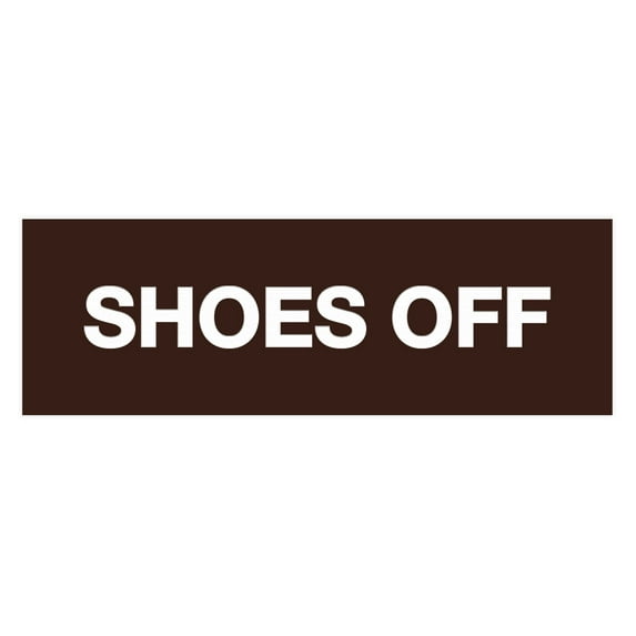 Basic Shoes Off Sign (Dark Brown) - Medium