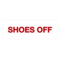 thumbnail image 1 of Basic Shoes Off Sign (White/Red) - Large, 1 of 5