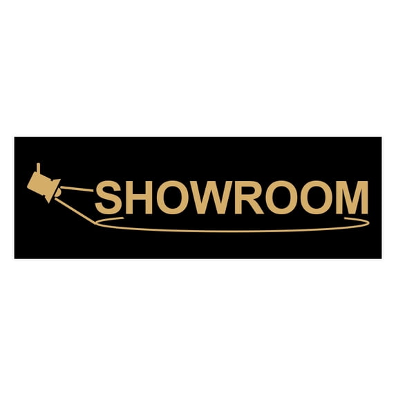 Basic Showroom Sign (Black Gold) - Large