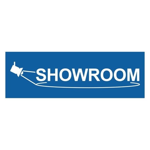 Basic Showroom Sign (Blue) - Medium