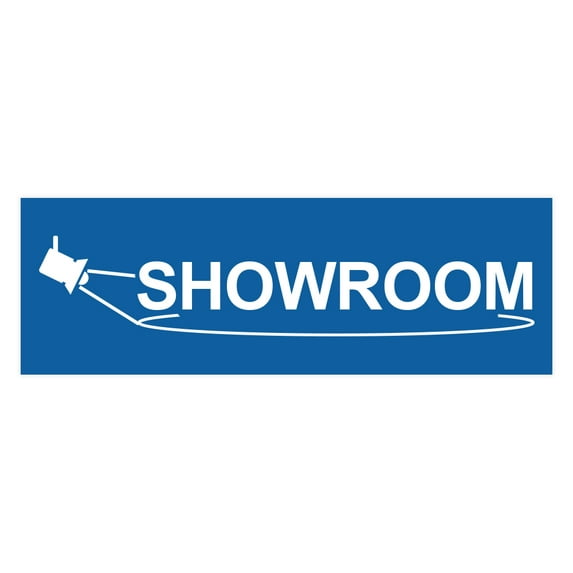 Basic Showroom Sign (Blue) - Small