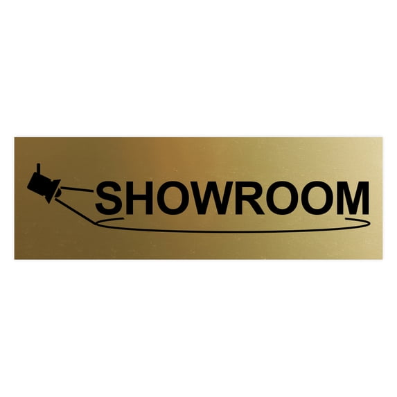 Basic Showroom Sign (Brushed Gold) - Small