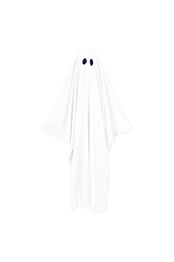 Basic Simple Ghost Costume, Ghost Sheet Robe Costume, 3 Eye Hole Simple Ghost Sheet Robe, Loose Lightweight Adult Ghost Halloween Trick Or Treat Costume, 3 Color Basic Ghost Cosplay Outfit, White M