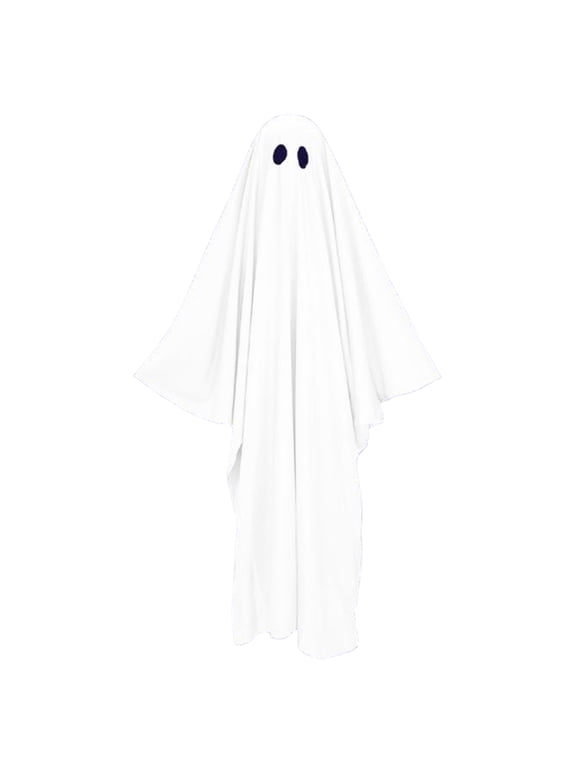 Basic Simple Ghost Costume, Ghost Sheet Robe Costume, 3 Eye Hole Simple Ghost Sheet Robe, Loose Lightweight Adult Ghost Halloween Trick Or Treat Costume, 3 Color Basic Ghost Cosplay Outfit, White M