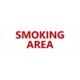 thumbnail image 1 of Basic Smoking Area (White/Red) - Medium (2.5 x 7"), 1 of 5