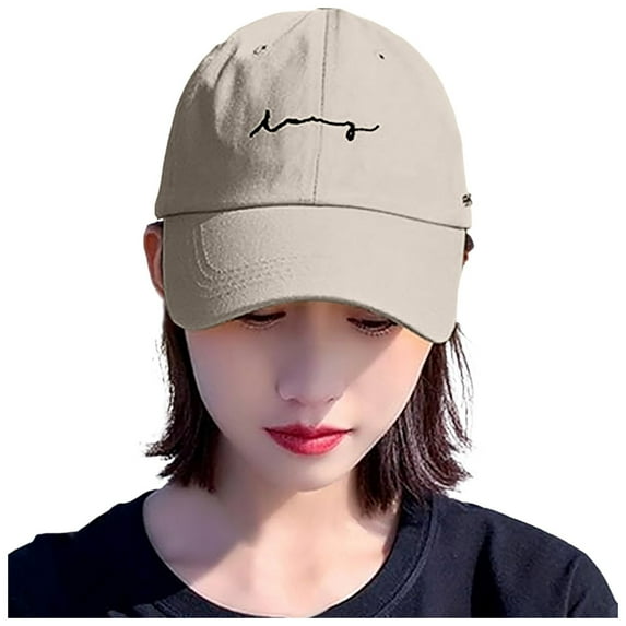 Basic Solid Color Baseball Cap For Women Soft Crown Retro Sun Hat Adjustable For Running Casual Workouts Beige One Size