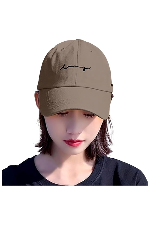 Basic Solid Color Baseball Cap For Women Soft Crown Retro Sun Hat Adjustable For Running Casual Workouts Khaki One Size