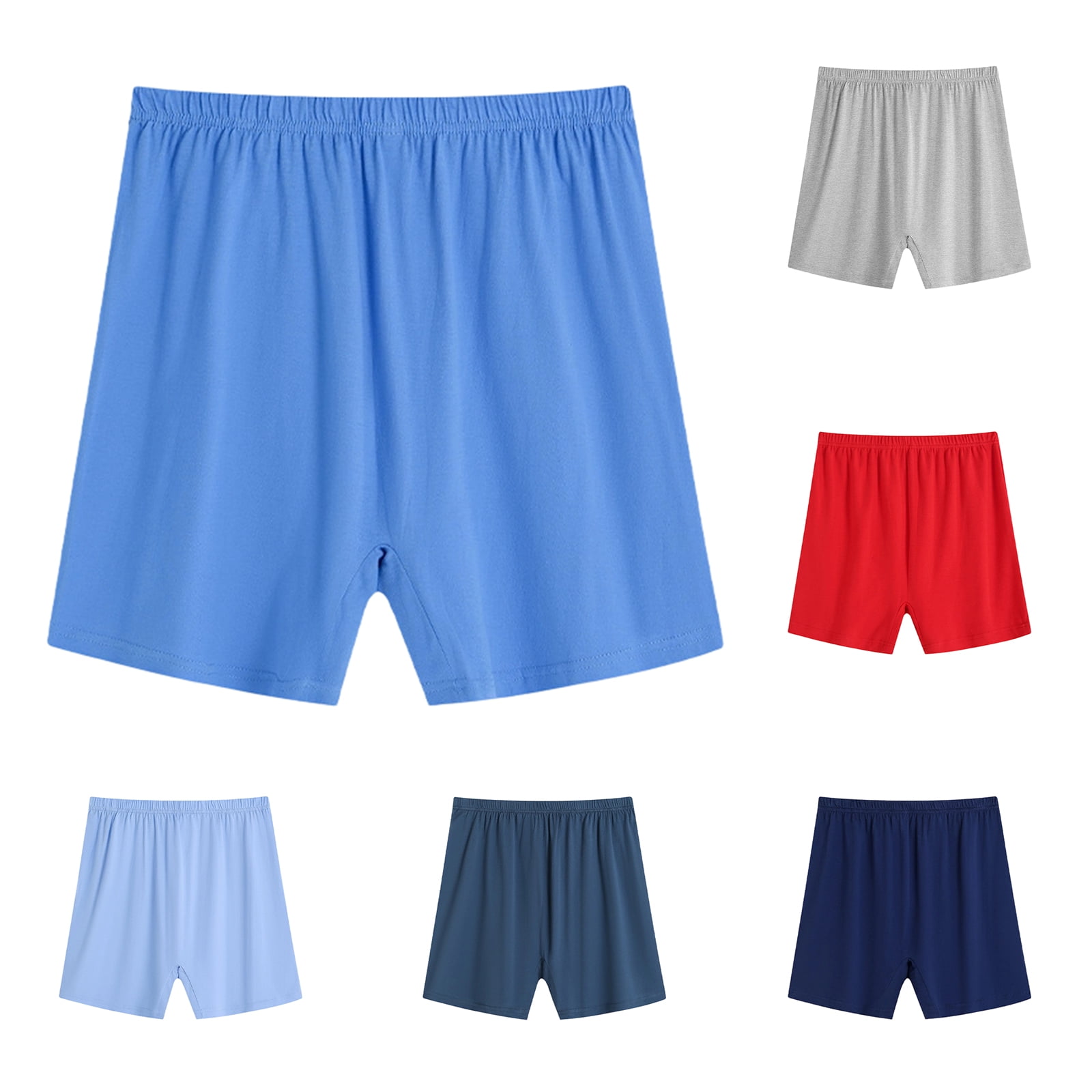 Basic Solid Loose Fit Boxer Briefs for Men Comfortable Home Sleepwear ...