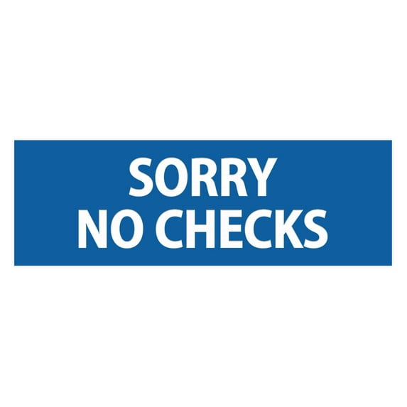 Basic Sorry No Checks (Blue) - Medium