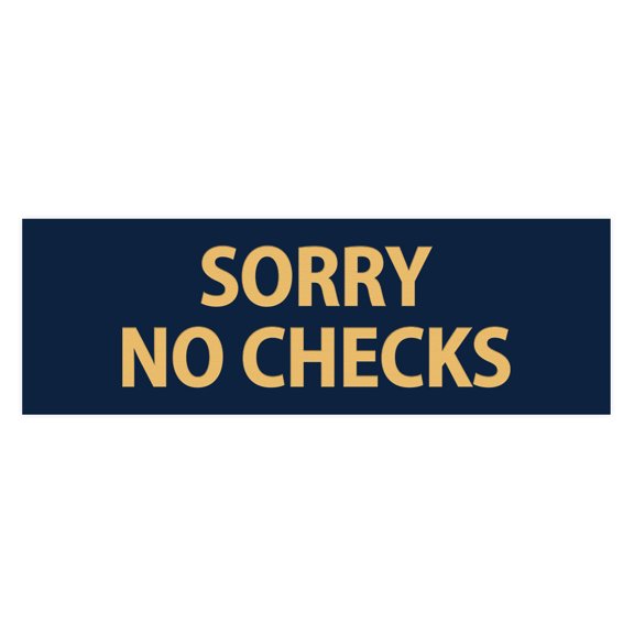 Basic Sorry No Checks (Navy Blue/Gold) - Small