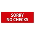 thumbnail image 1 of Basic Sorry No Checks (Red) - Small, 1 of 5