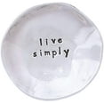 thumbnail image 1 of Basic Spirit BW-18 Live Simply, Boxed Charm Bowl, 2-inch Diameter, 1 of 1