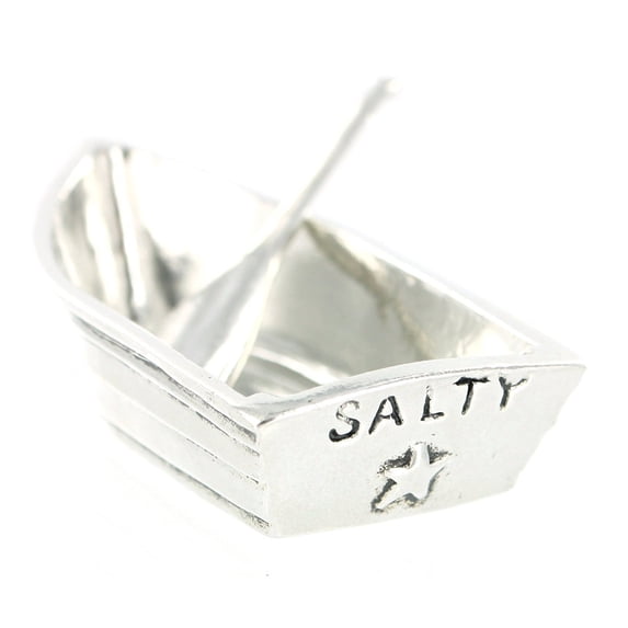 Basic Spirit Boat Salt Cellar w/Spoon Handcrafted Pewter Home Lead-Free SD-19