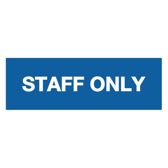 Basic Staff Only Sign (Blue) - Large