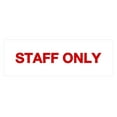 thumbnail image 1 of Basic Staff Only Sign (White/Red) - Small, 1 of 4