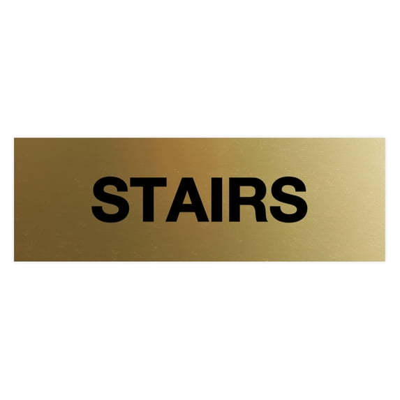 Basic Stairs Sign (Brushed Gold) - Large