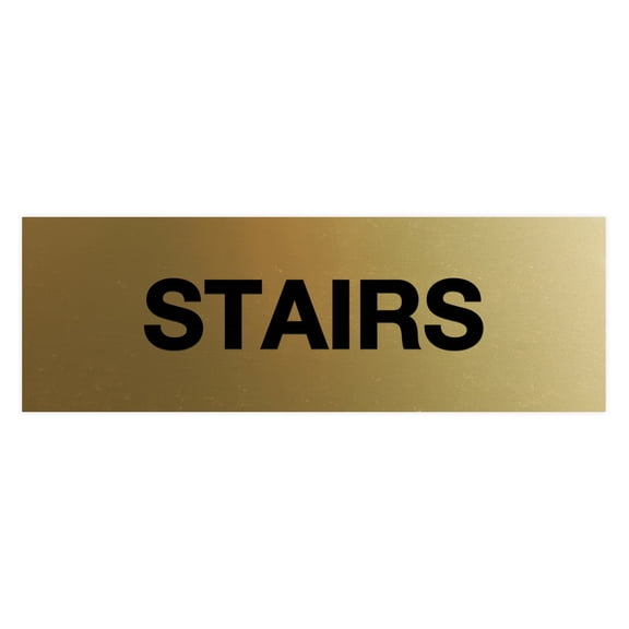 Basic Stairs Sign (Brushed Gold) - Small
