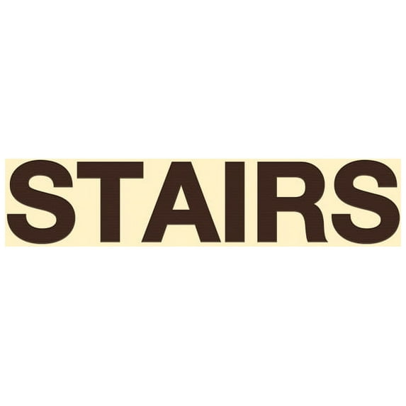 Basic Stairs Sign (Ivory/Dark Brown) - Small