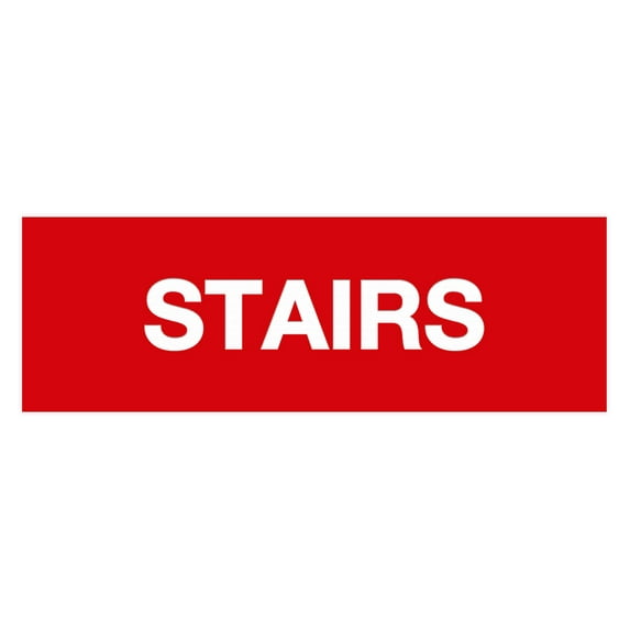 Basic Stairs Sign (Red) - Large