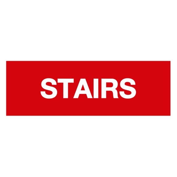 Basic Stairs Sign (Red) - Medium
