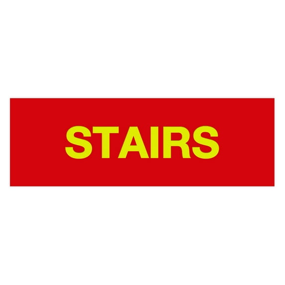 Basic Stairs Sign (Red/Yellow) - Small