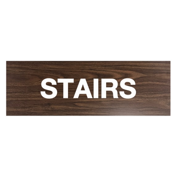 Basic Stairs Sign (Walnut) - Large
