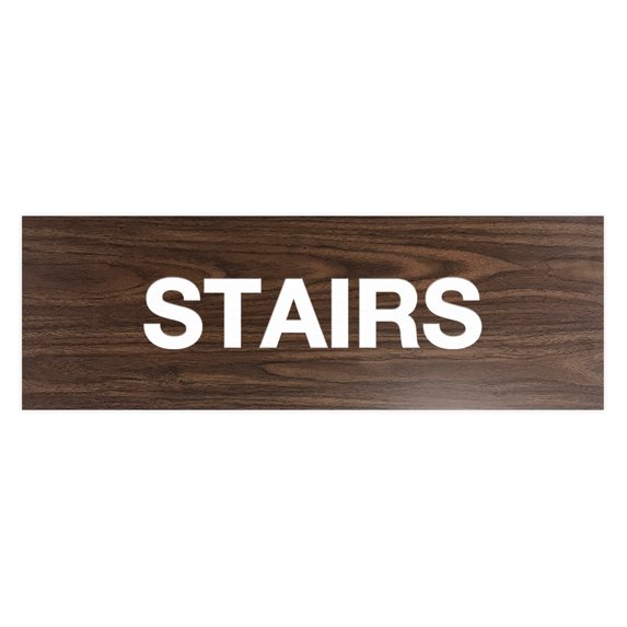 Basic Stairs Sign (Walnut) - Medium