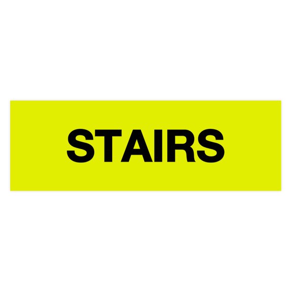 Basic Stairs Sign (Yellow / Black) - Small