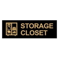 thumbnail image 1 of Basic Storage Closet Sign (Black Gold) - Large, 1 of 5