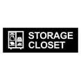 thumbnail image 1 of Basic Storage Closet Sign (Black) - Medium, 1 of 5