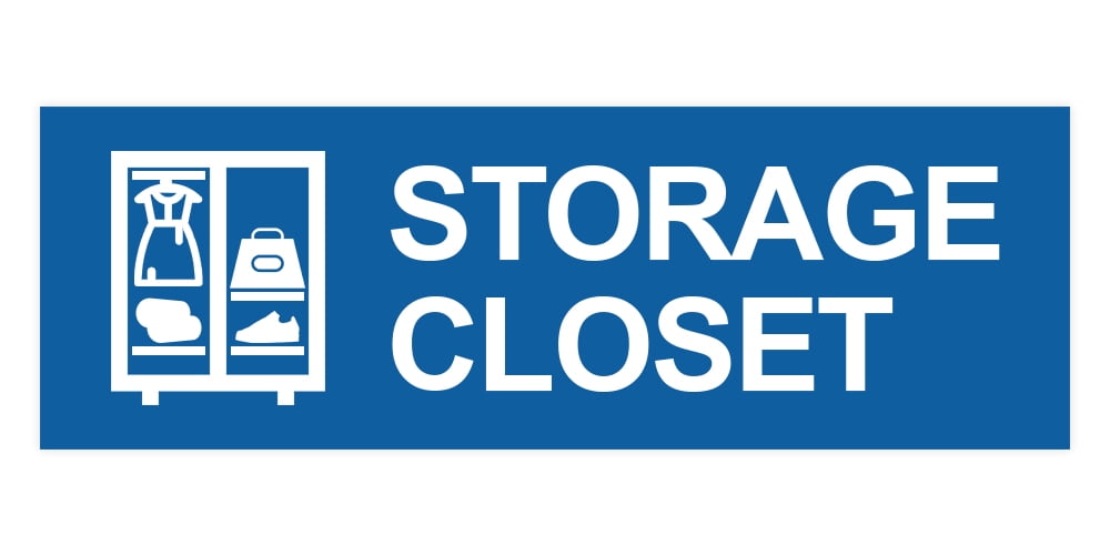 Basic Storage Closet Sign (Blue) - Medium - Walmart.com