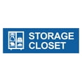 thumbnail image 1 of Basic Storage Closet Sign (Blue) - Small, 1 of 5