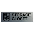 thumbnail image 1 of Basic Storage Closet Sign (Brushed Silver) - Small, 1 of 5