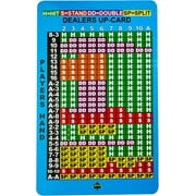 Basic Strategy Blackjack Card, Plastic Multiple Color