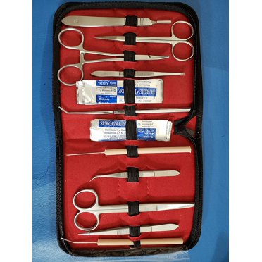 Dissection Kit 10pcs Suture Kit,Stainless Steel Training Instruments With Scalpel Blades For Veterinarian,Biology And Dissection Lab Students Dissection Kit Anatomy Lab