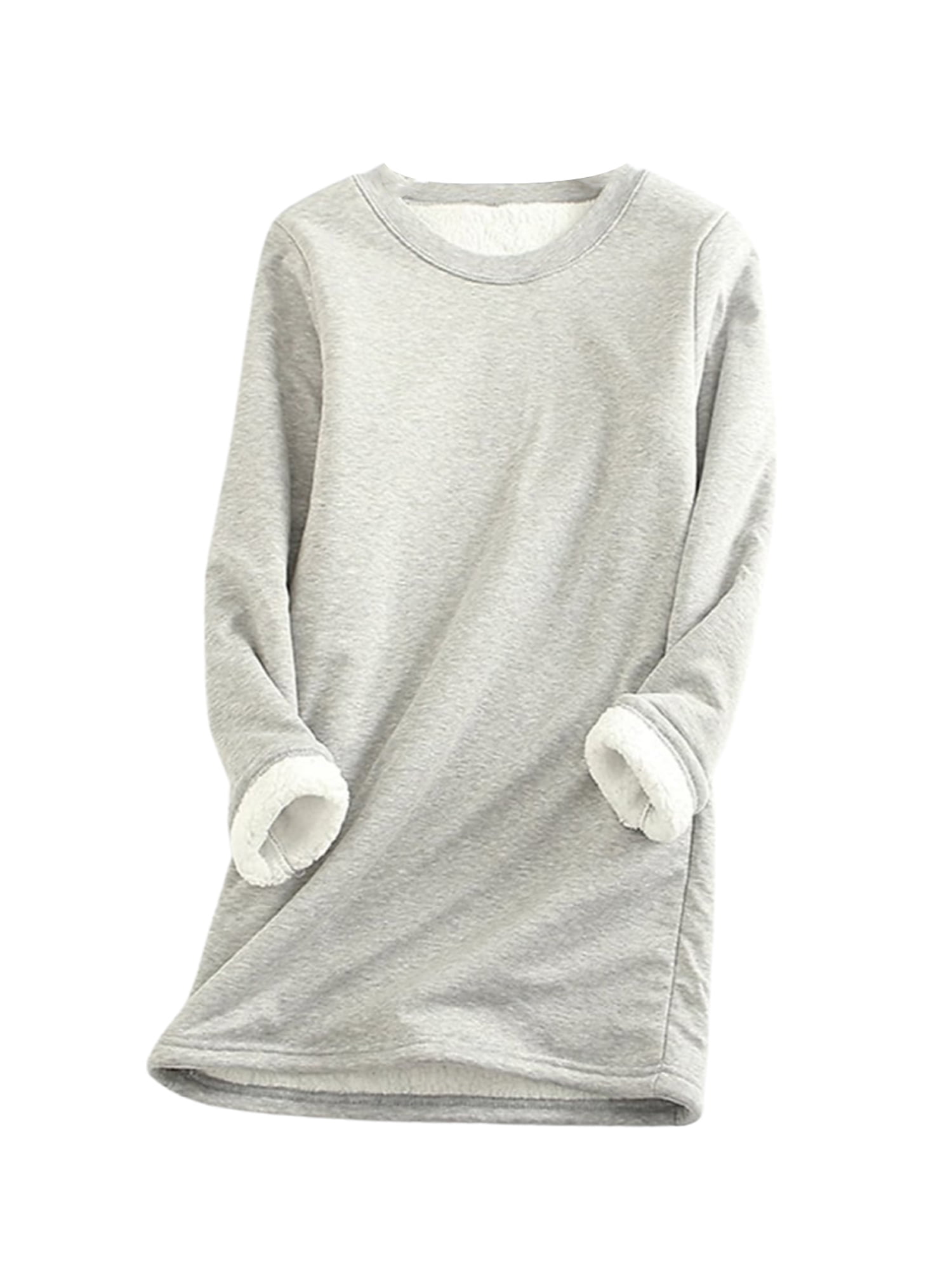 Basic Sweatshirt Dress for Women, Crewneck Long Sleeve Solid Color Tops ...