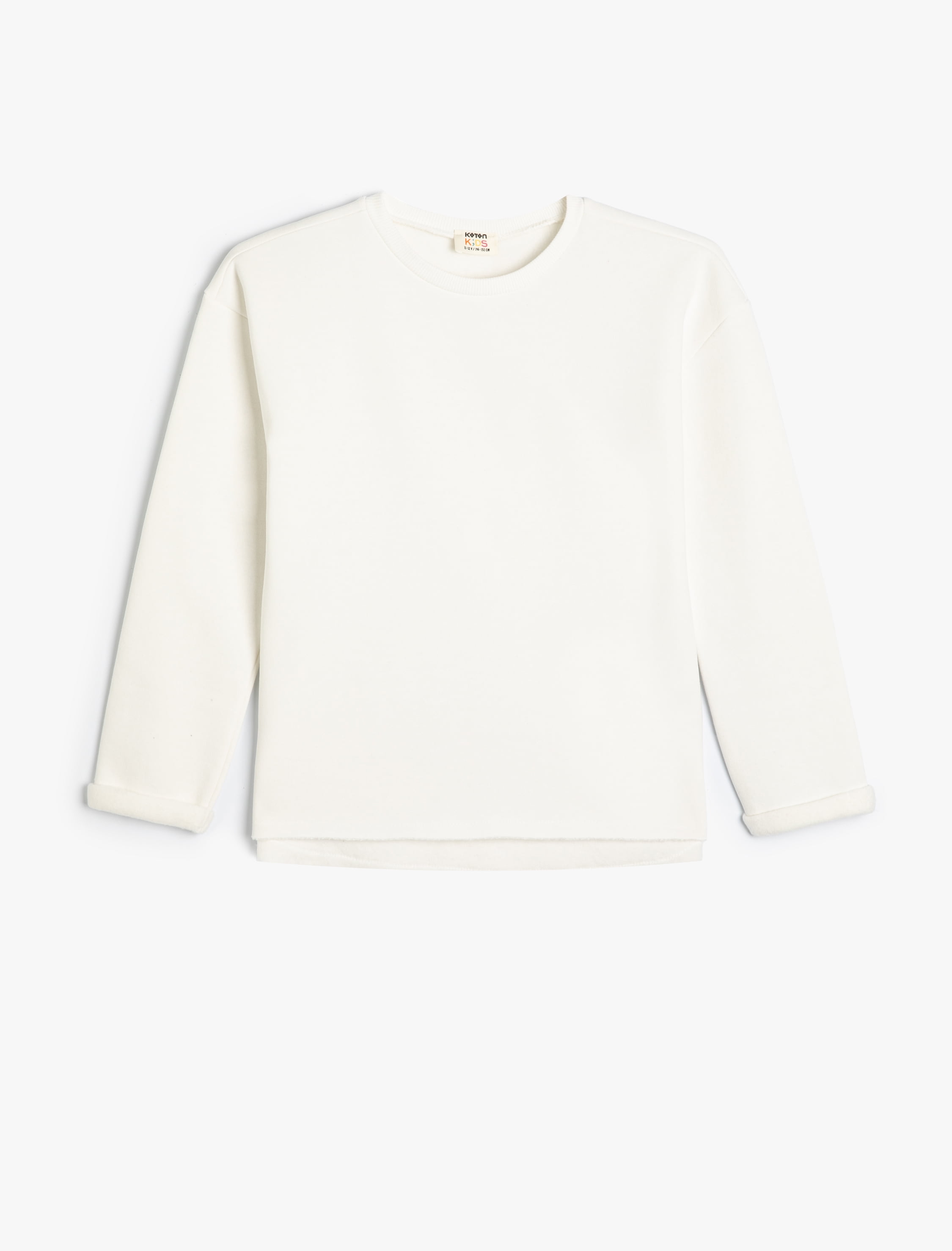 White Basic Sweat Shirt